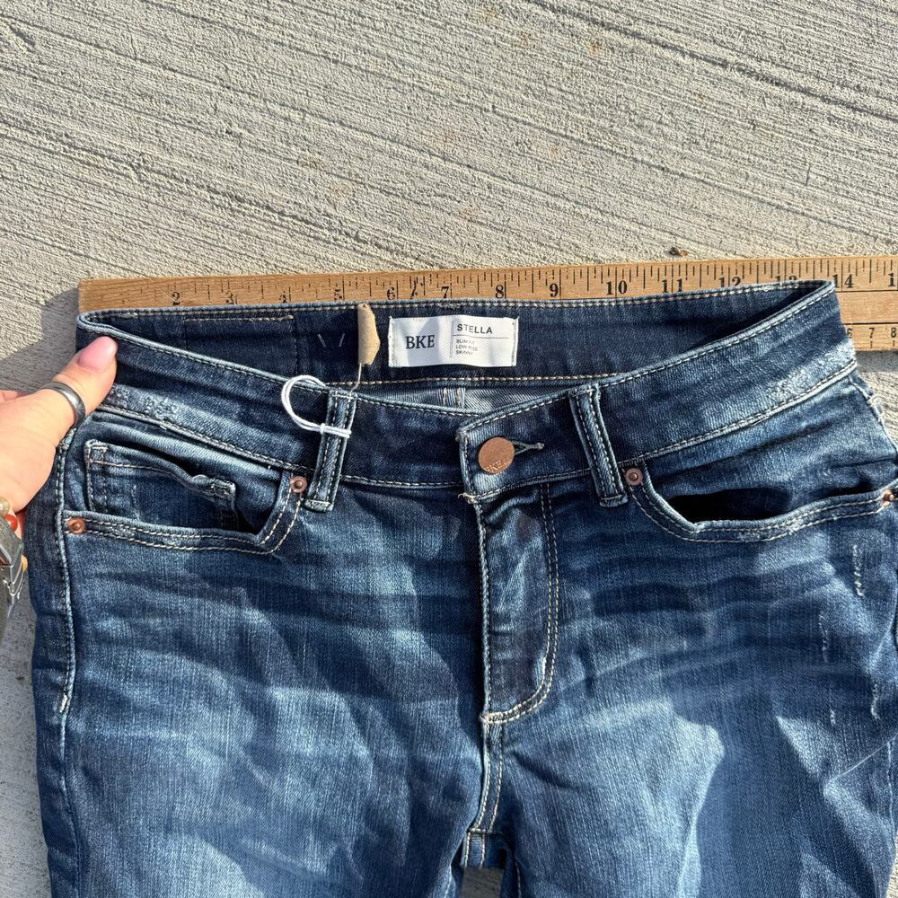 Buckle BKE Stella 26R Cuffed Slim Fit Low Rise Skinny Blue Jeans Style ABK4211 - Picture 9 of 11